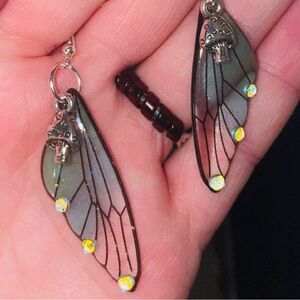 Shroomie Resin Fairy Wing Earrings